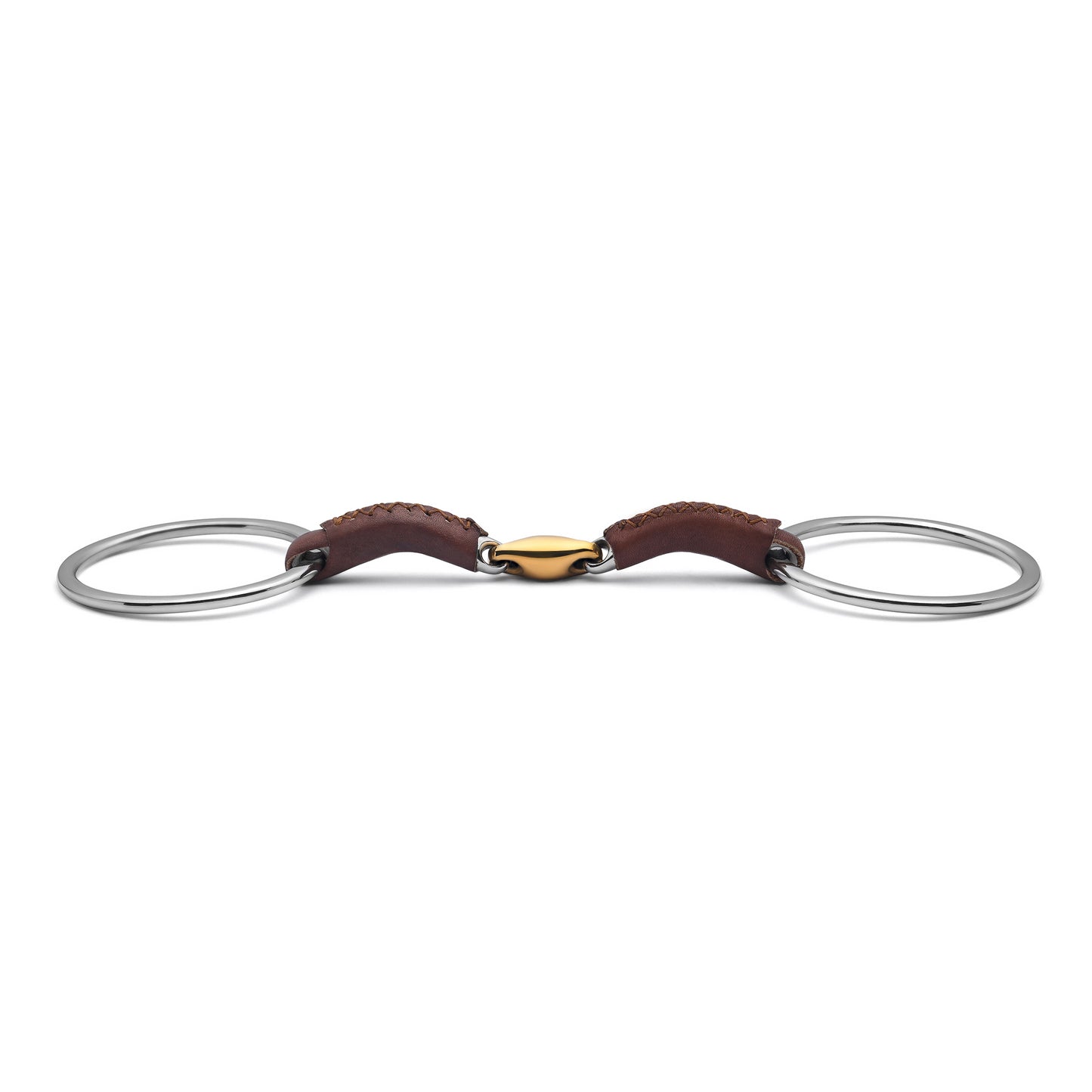 Loose Ring Lozenge Leather Covered Snaffle