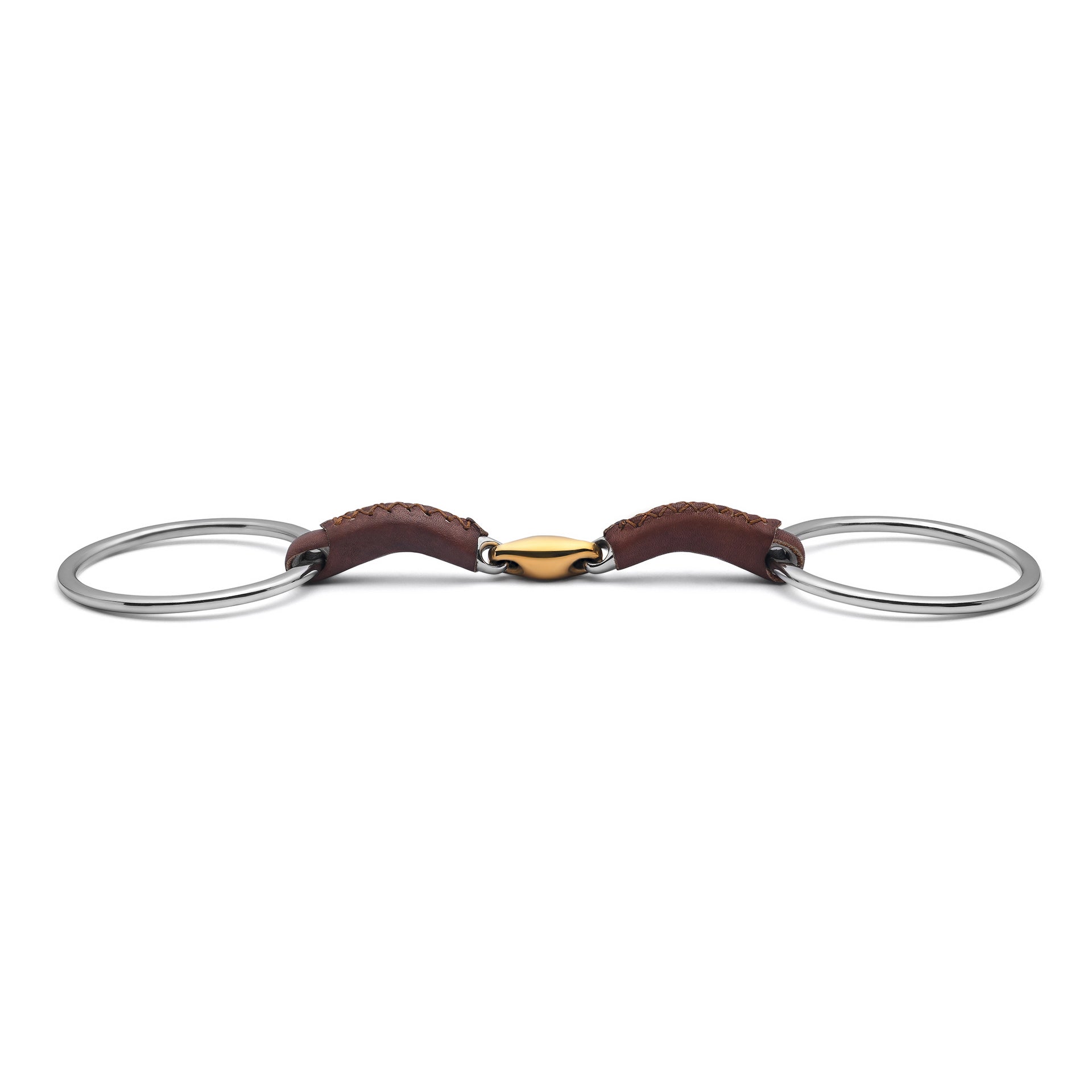 Loose Ring Lozenge Leather Covered Snaffle
