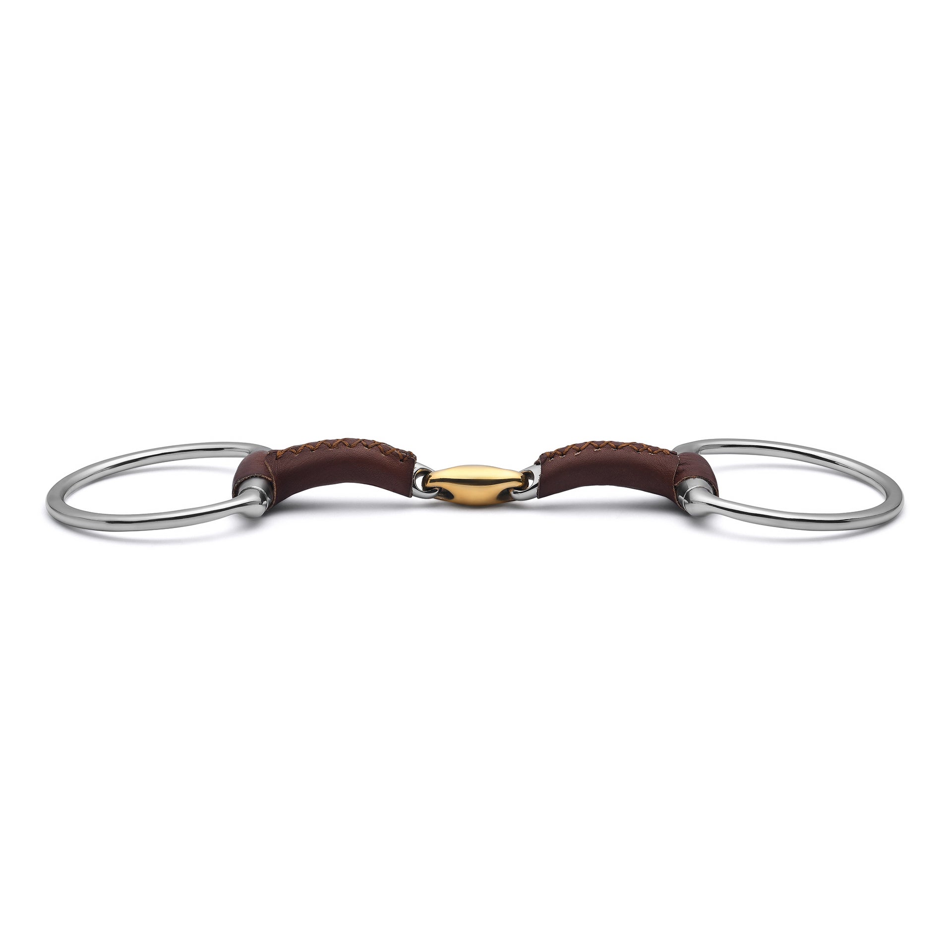 Eggbutt Lozenge Leather Covered Snaffle