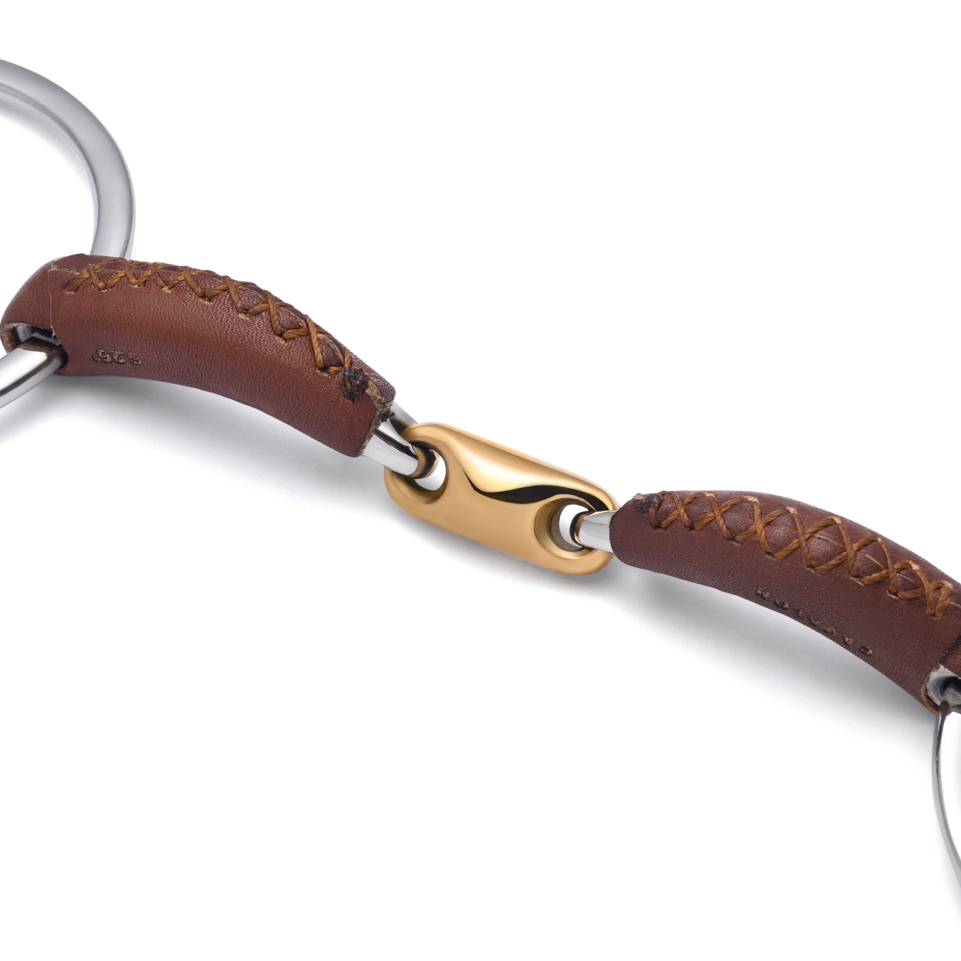 Loose Ring Lozenge Leather Covered Snaffle