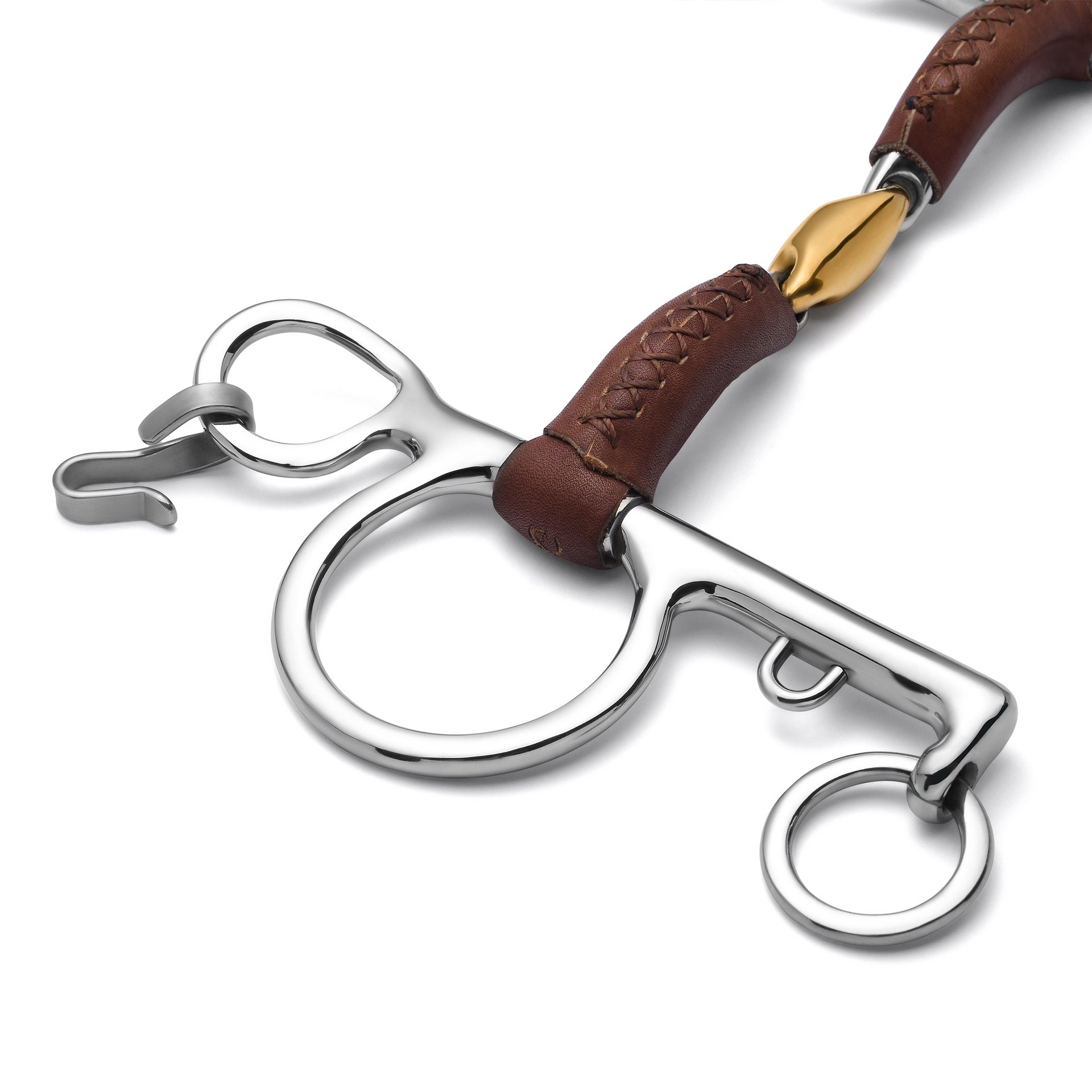 Pelham Lozenge Leather Covered Curb