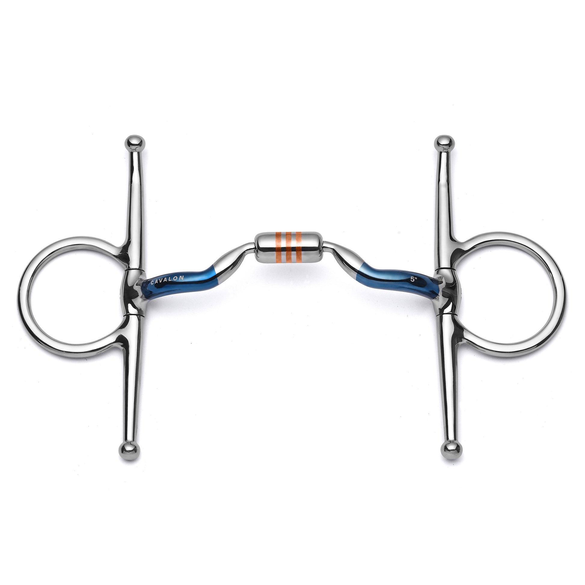 Cavalon Full Cheek Low Port Capsule Sweet Iron Snaffle Bit