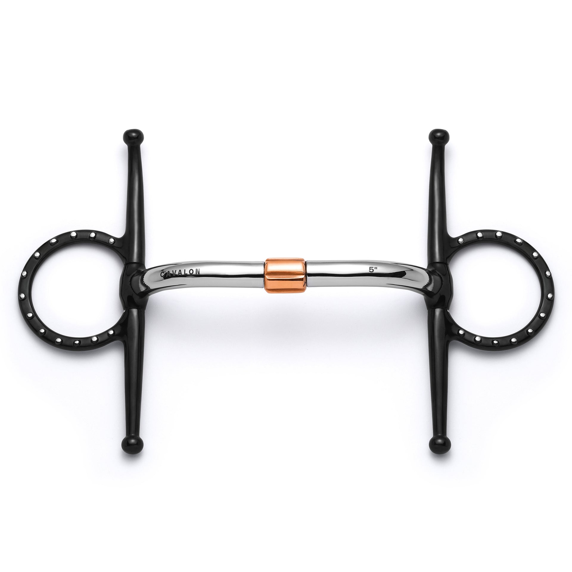 Full Cheek Pivot Cricket Roller Silver Dotted Snaffle