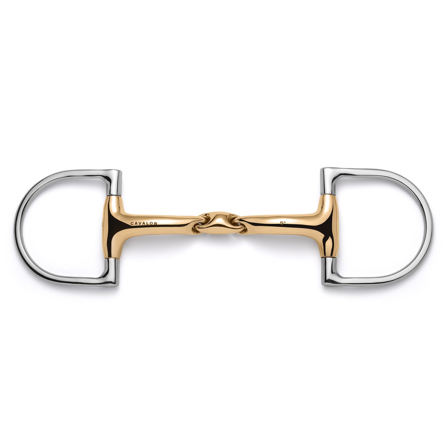 Cavalon Hunter D-Ring Lozenge Savor Gold Snaffle Bit