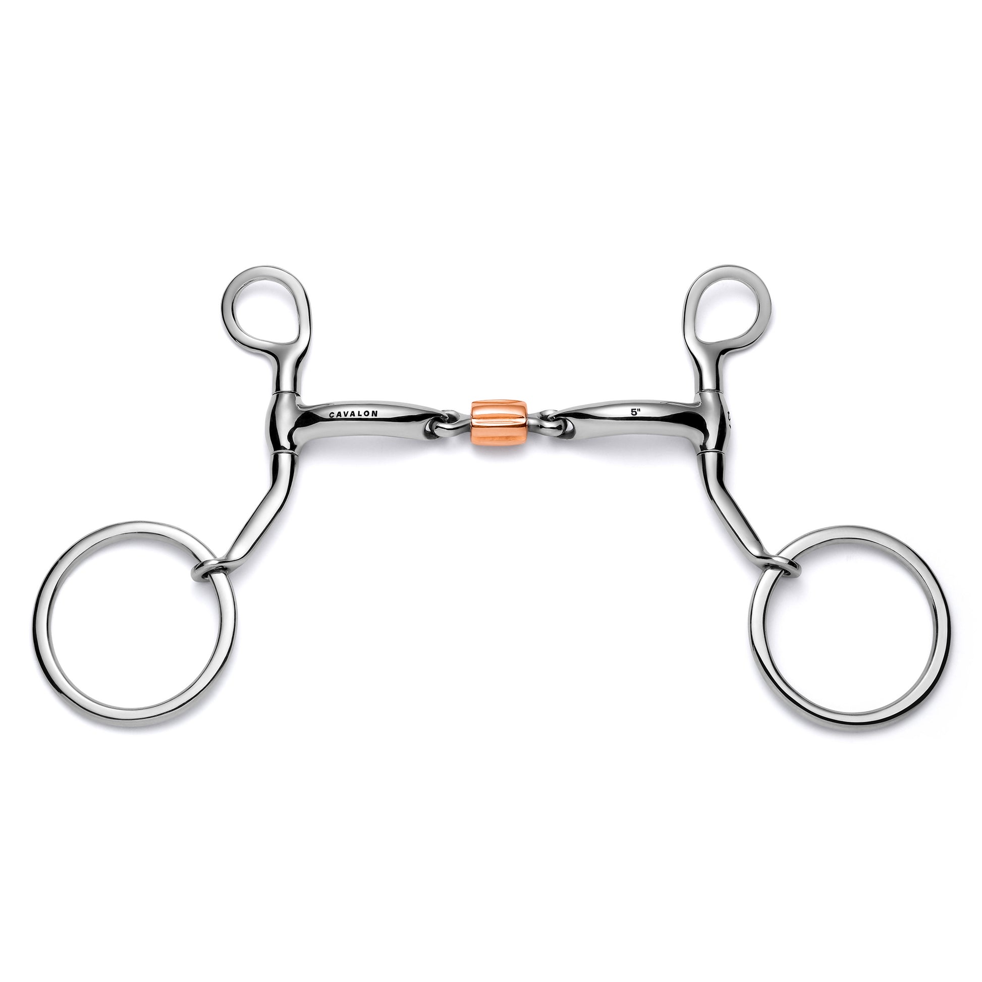 Cavalon Loose Shank 3-Piece Cricket Roller Curb Bit