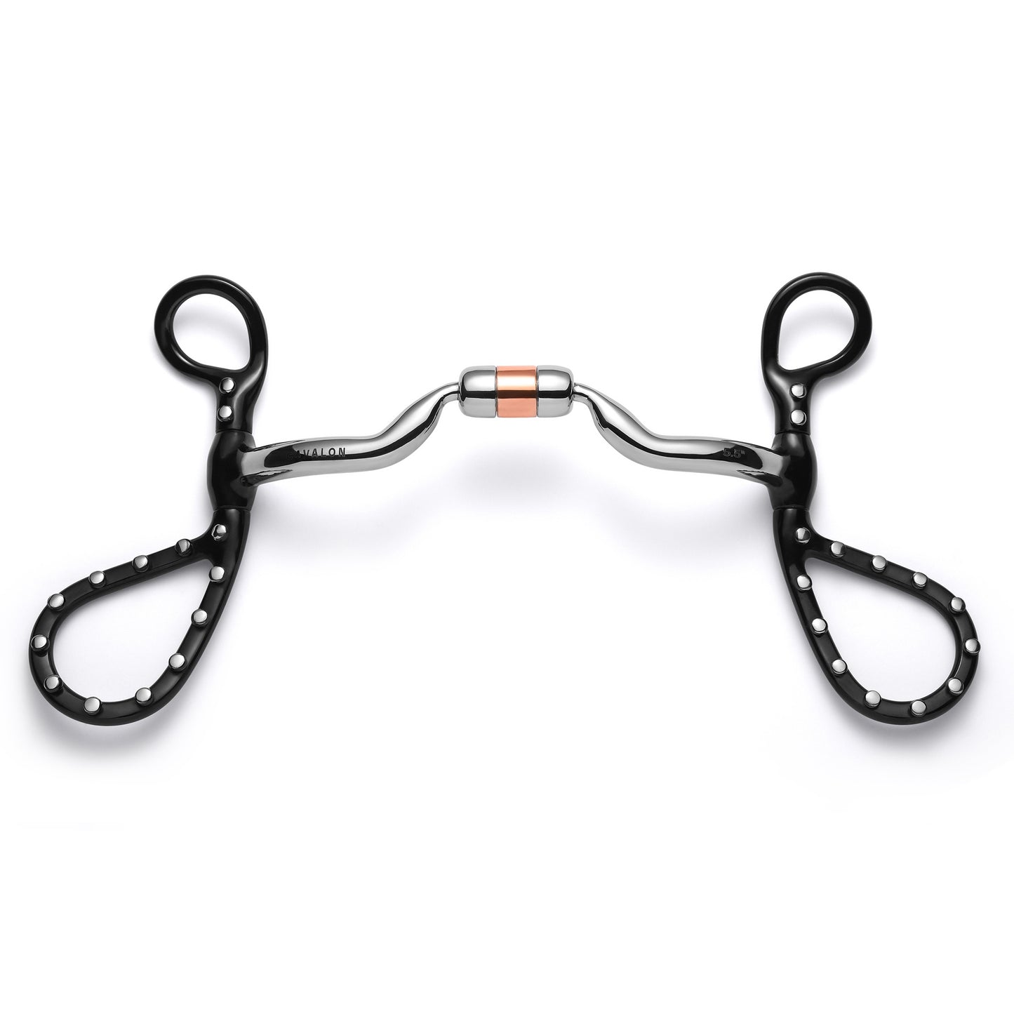 Cavalon Teardrop Shank Low Port Capsule Silver Dotted Curb Bit
