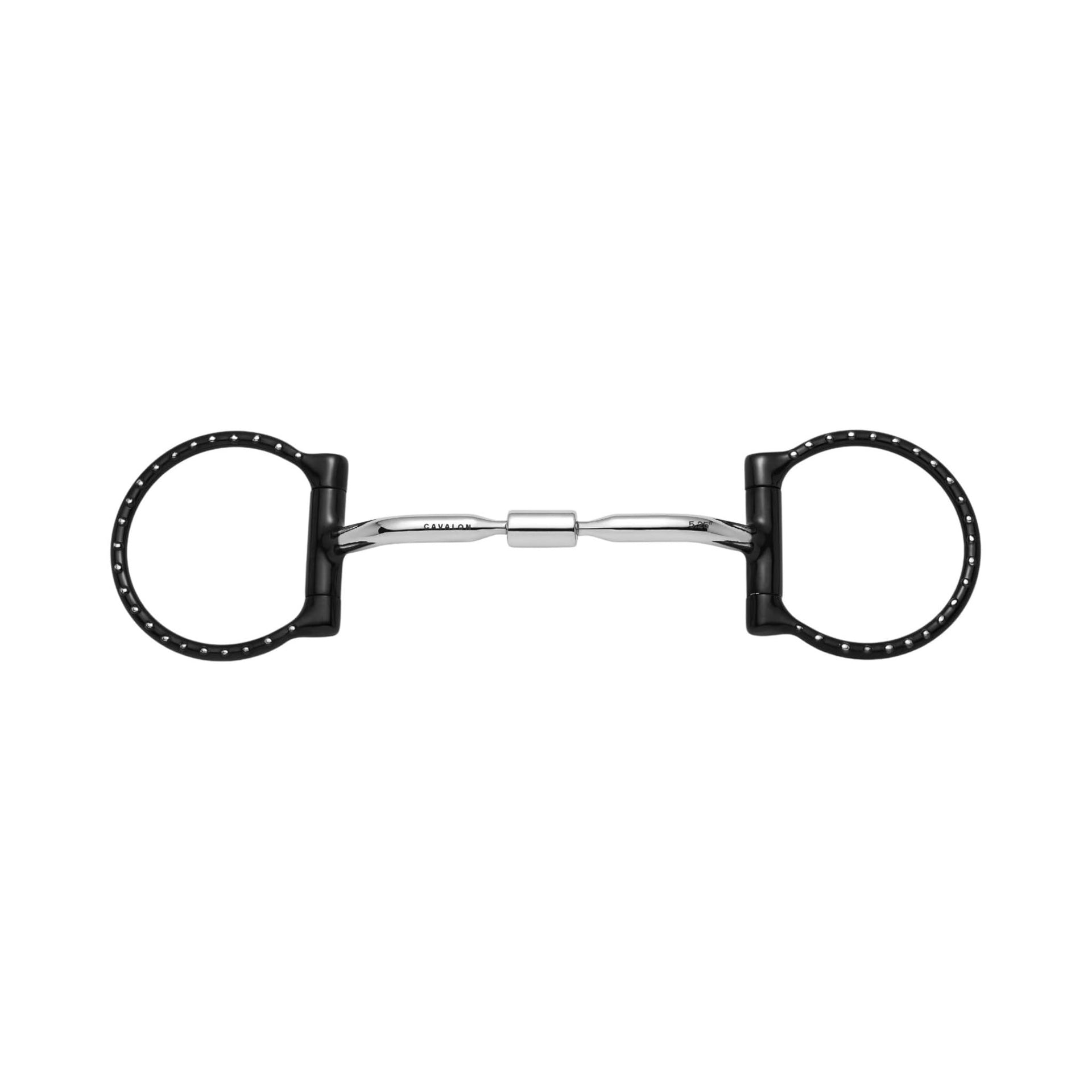 Western D Ring Silver Dotted Snaffle Horse Bit