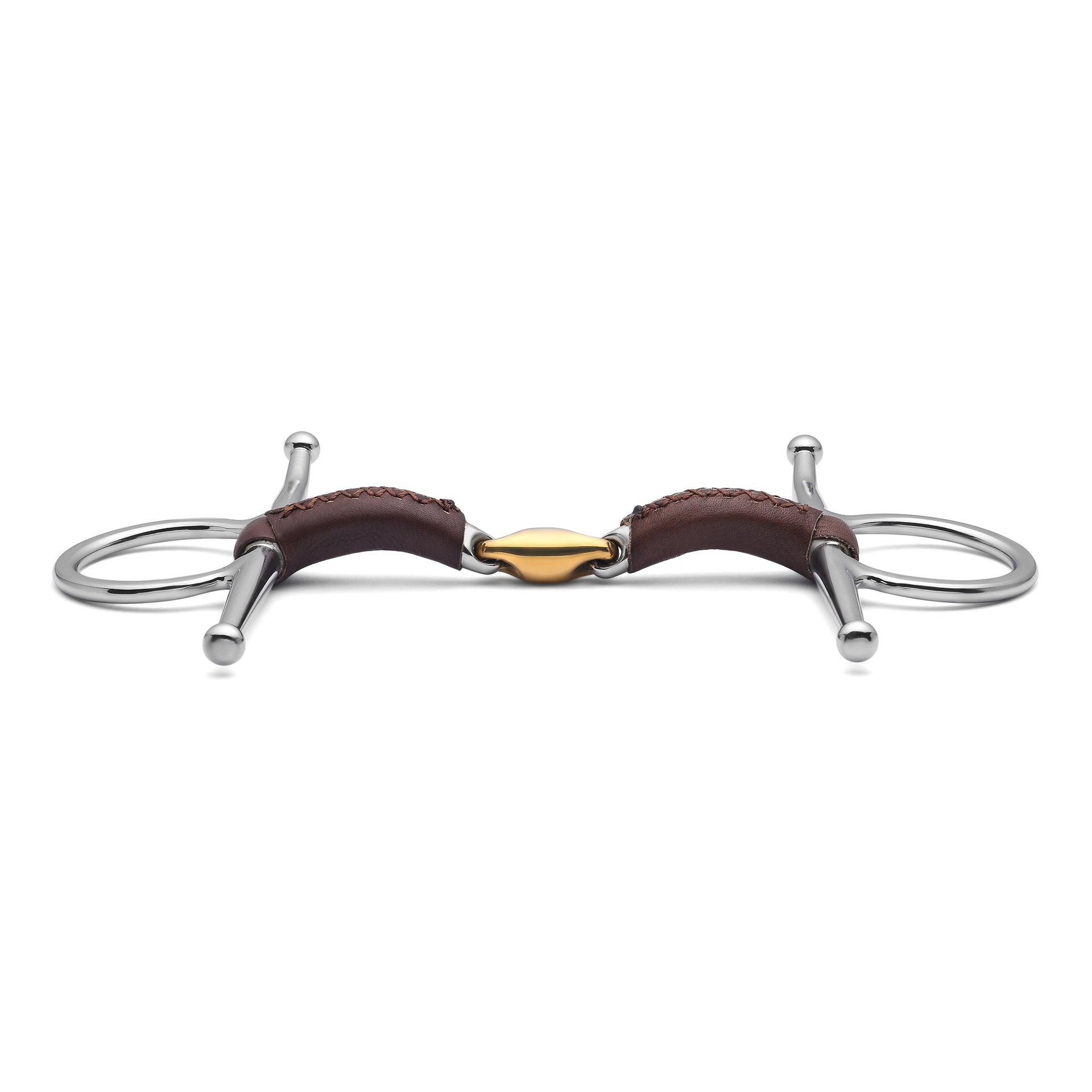 Full Cheek Lozenge Leather Covered Snaffle