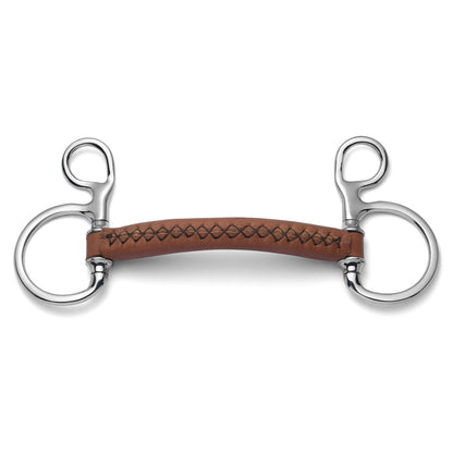 Cavalon Baucher Soft Leather Snaffle Bit