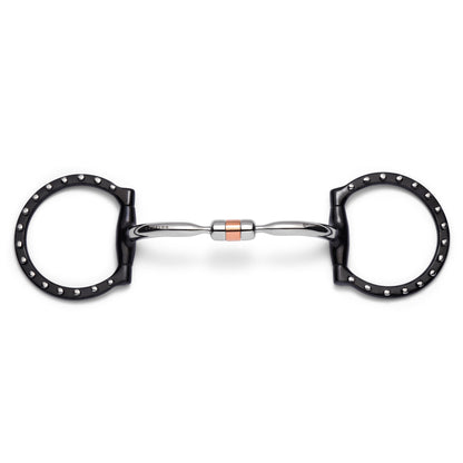 Cavalon D-Ring Capsule Silver Dotted Snaffle Bit