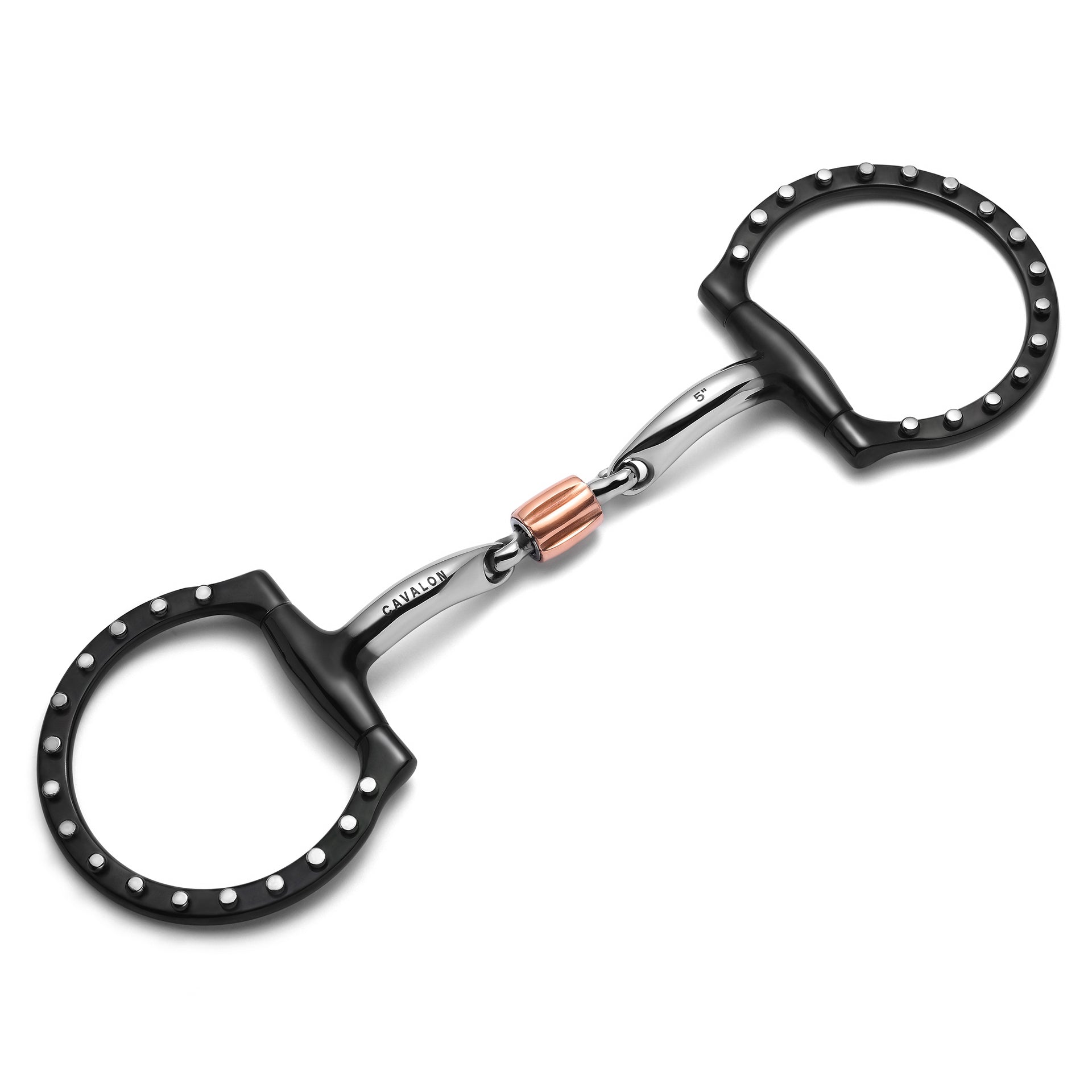 D-Ring 3-Piece Cricket Roller Silver Dotted Snaffle