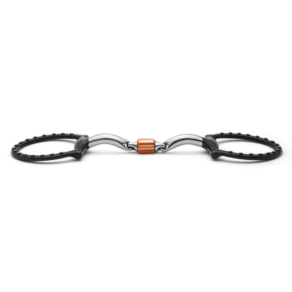 D-Ring 3-Piece Cricket Roller Silver Dotted Snaffle