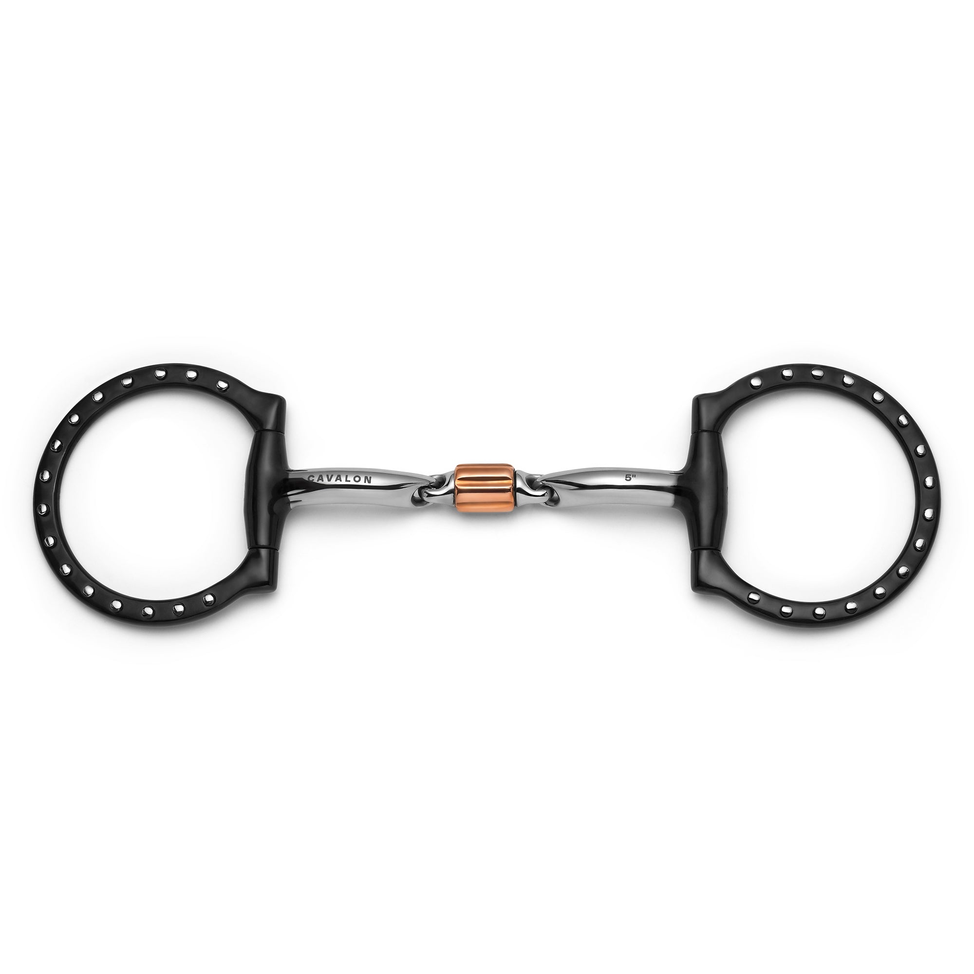 D-Ring 3-Piece Cricket Roller Silver Dotted Snaffle - Cavalon