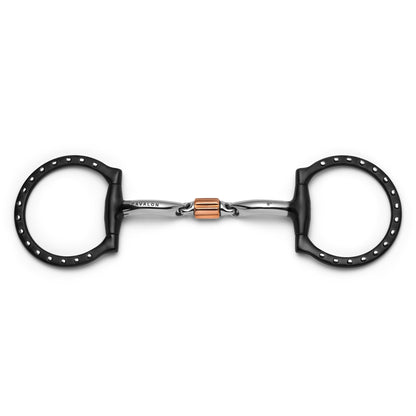 D-Ring 3-Piece Cricket Roller Silver Dotted Snaffle