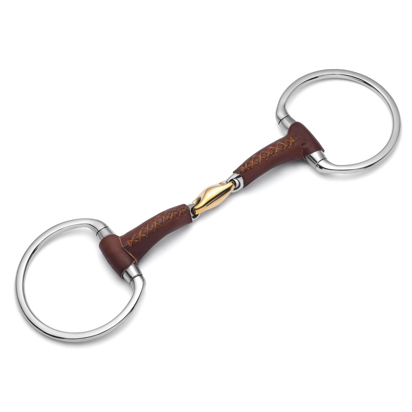 Eggbutt Lozenge Leather Covered Snaffle