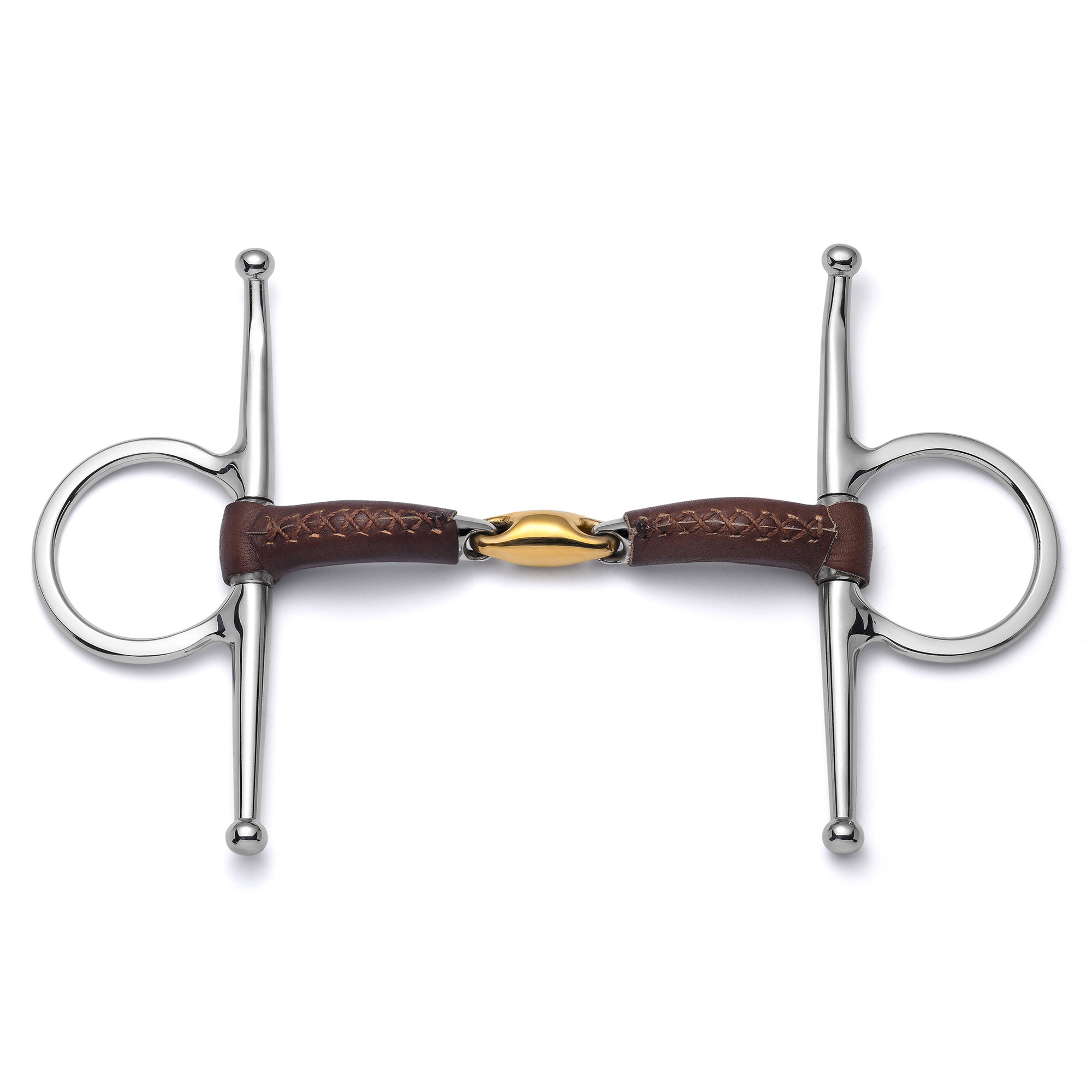 Full Cheek Lozenge Leather Covered Snaffle