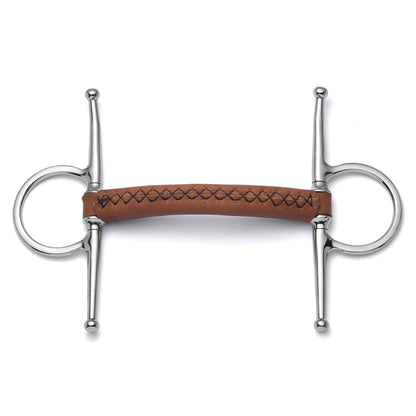 Cavalon Full Cheek Soft Leather Snaffle Bit