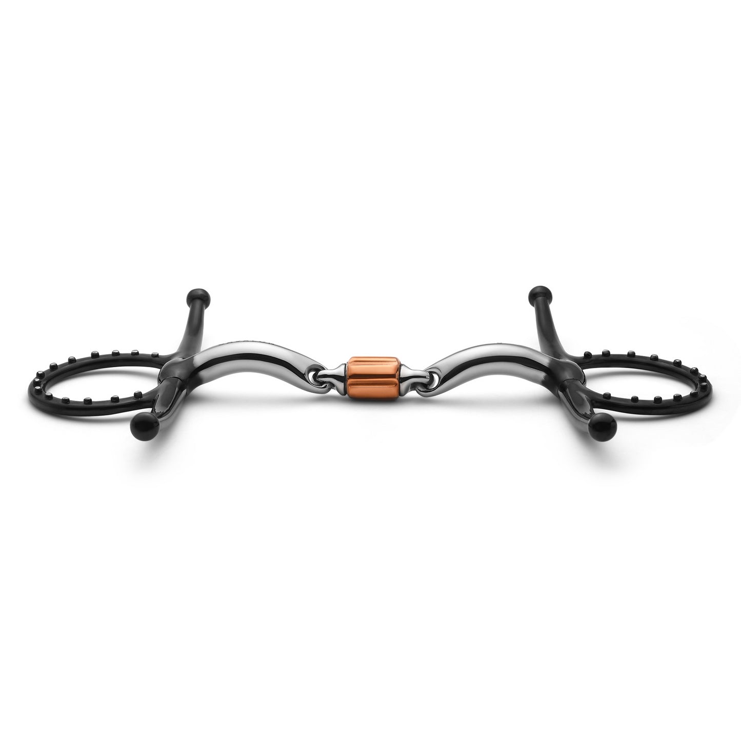 Full Cheek 3-Piece Cricket Roller Silver Dotted Snaffle