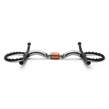 Full Cheek 3-Piece Cricket Roller Silver Dotted Snaffle