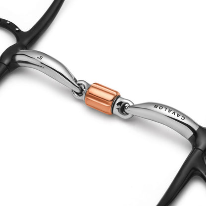 Full Cheek 3-Piece Cricket Roller Silver Dotted Snaffle
