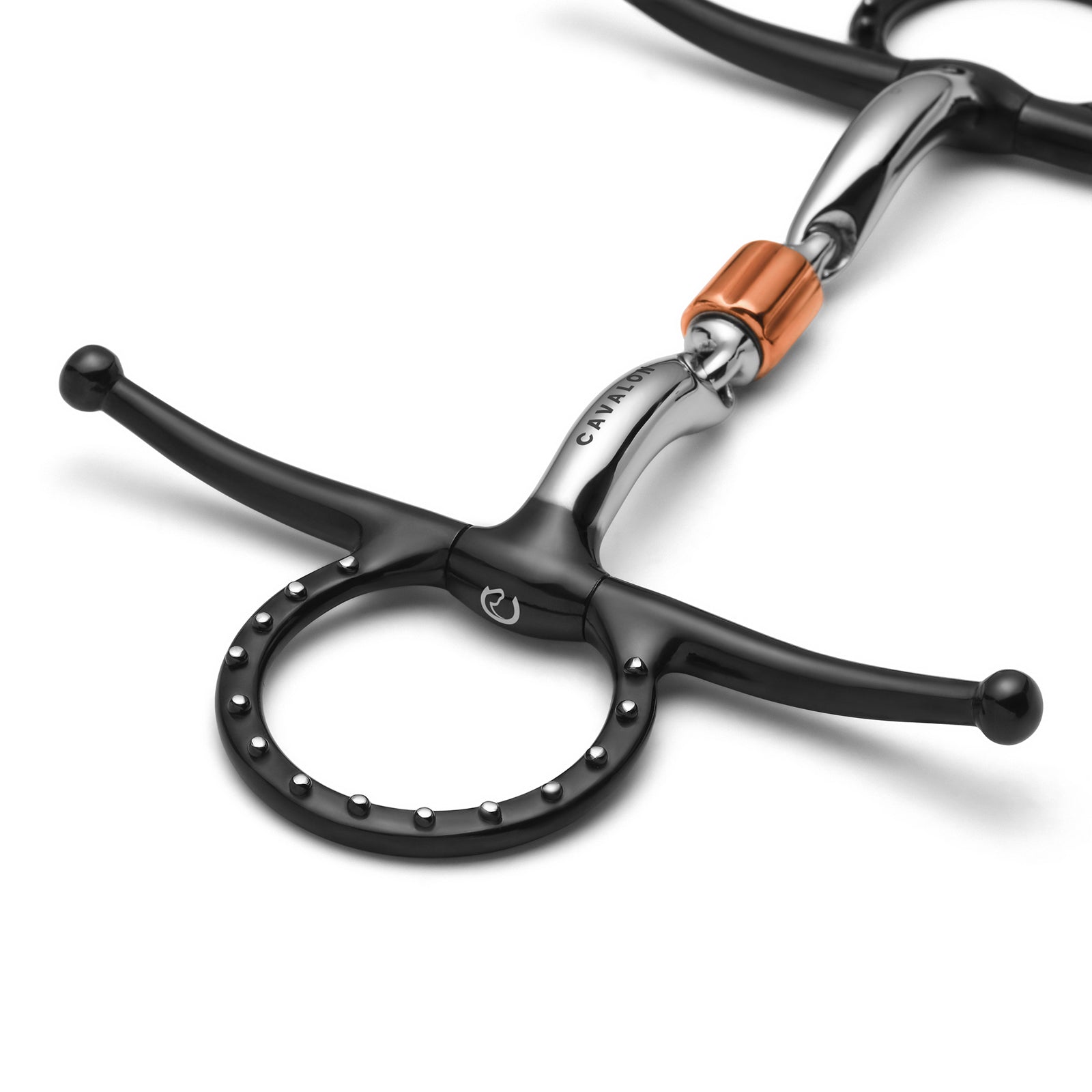 Full Cheek 3-Piece Cricket Roller Silver Dotted Snaffle