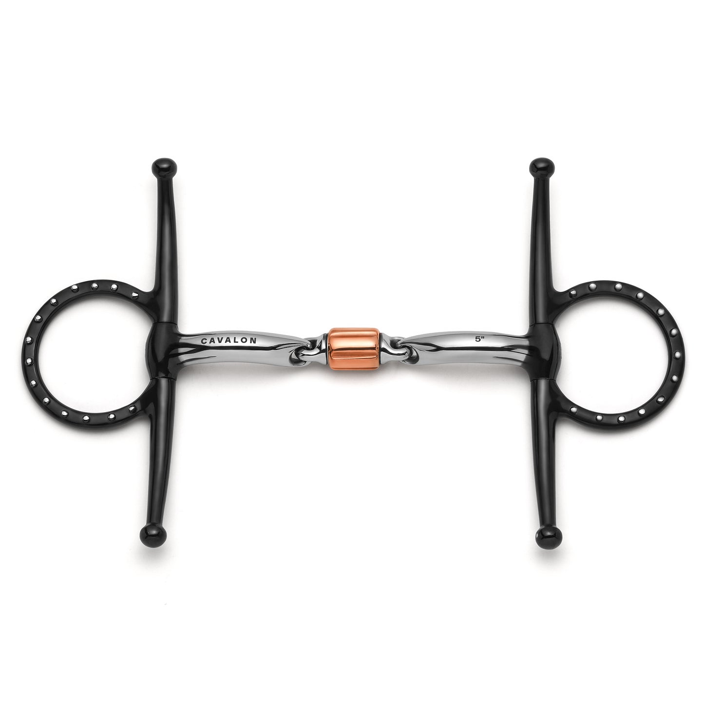 Full Cheek 3-Piece Cricket Roller Silver Dotted Snaffle