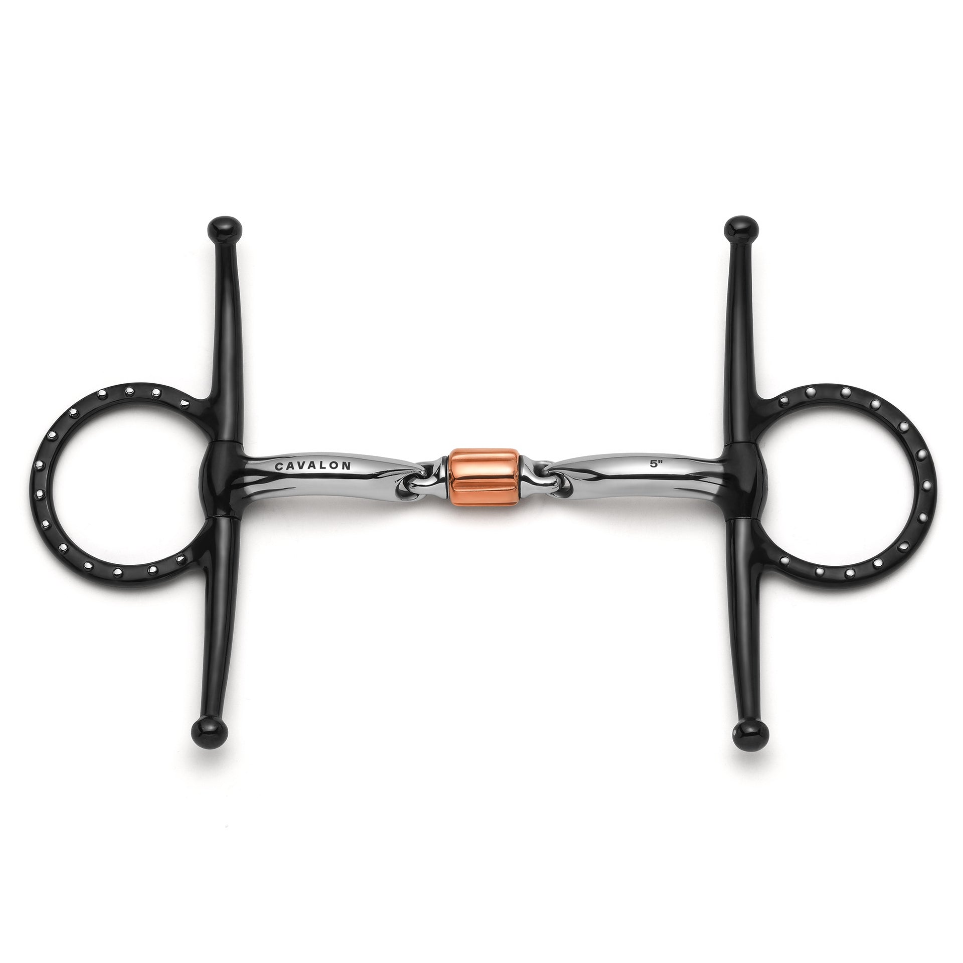 Full Cheek 3-Piece Cricket Roller Silver Dotted Snaffle