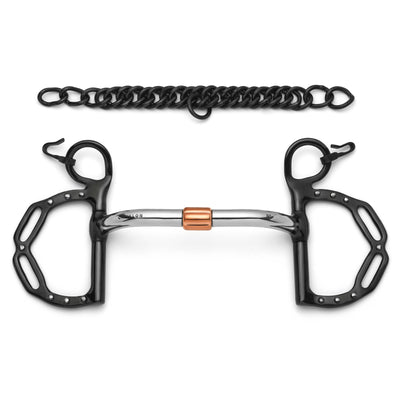 Kimberwick Uxeter Slotted Pivot Cricket Roller Silver Dotted Snaffle