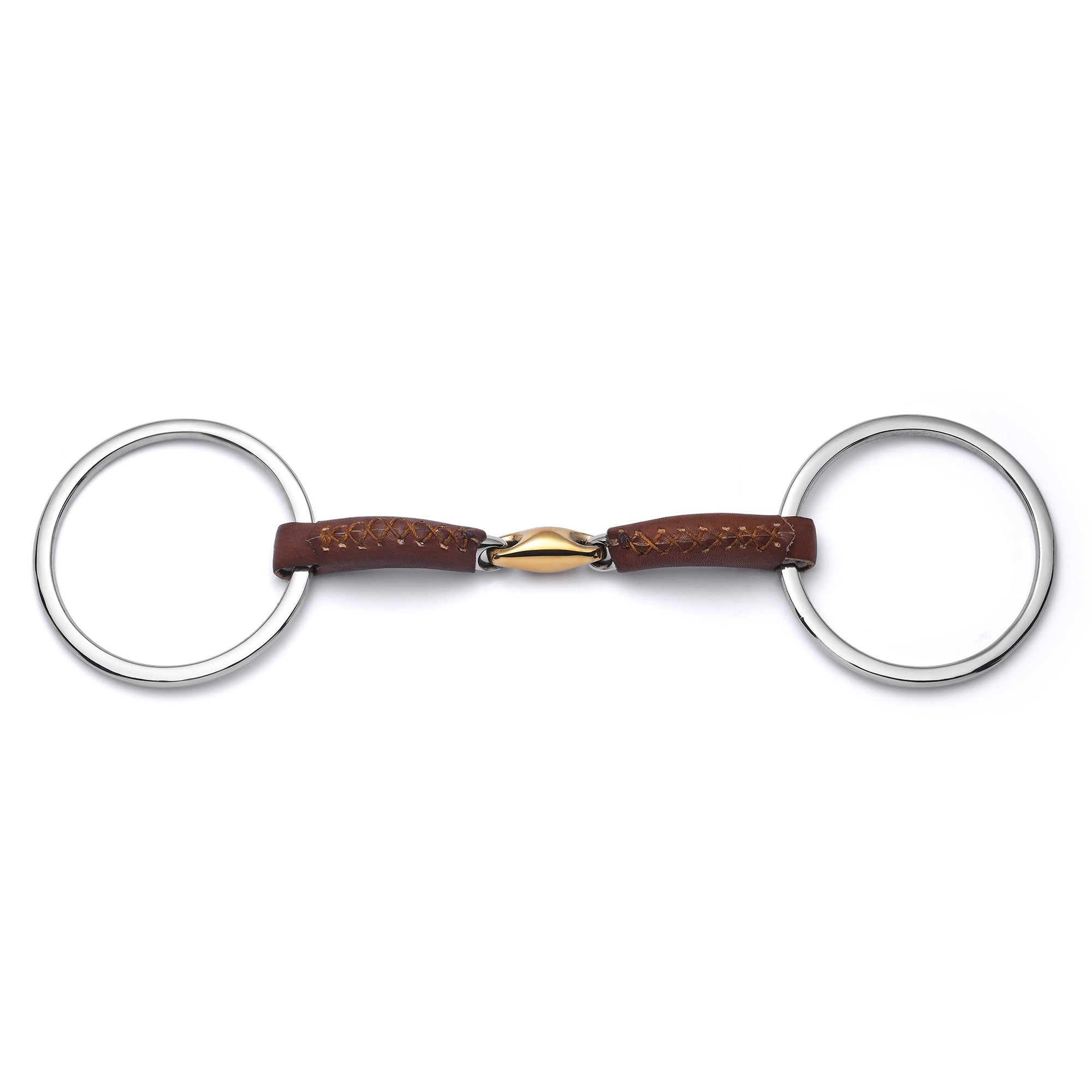 Loose Ring Lozenge Leather Covered Snaffle