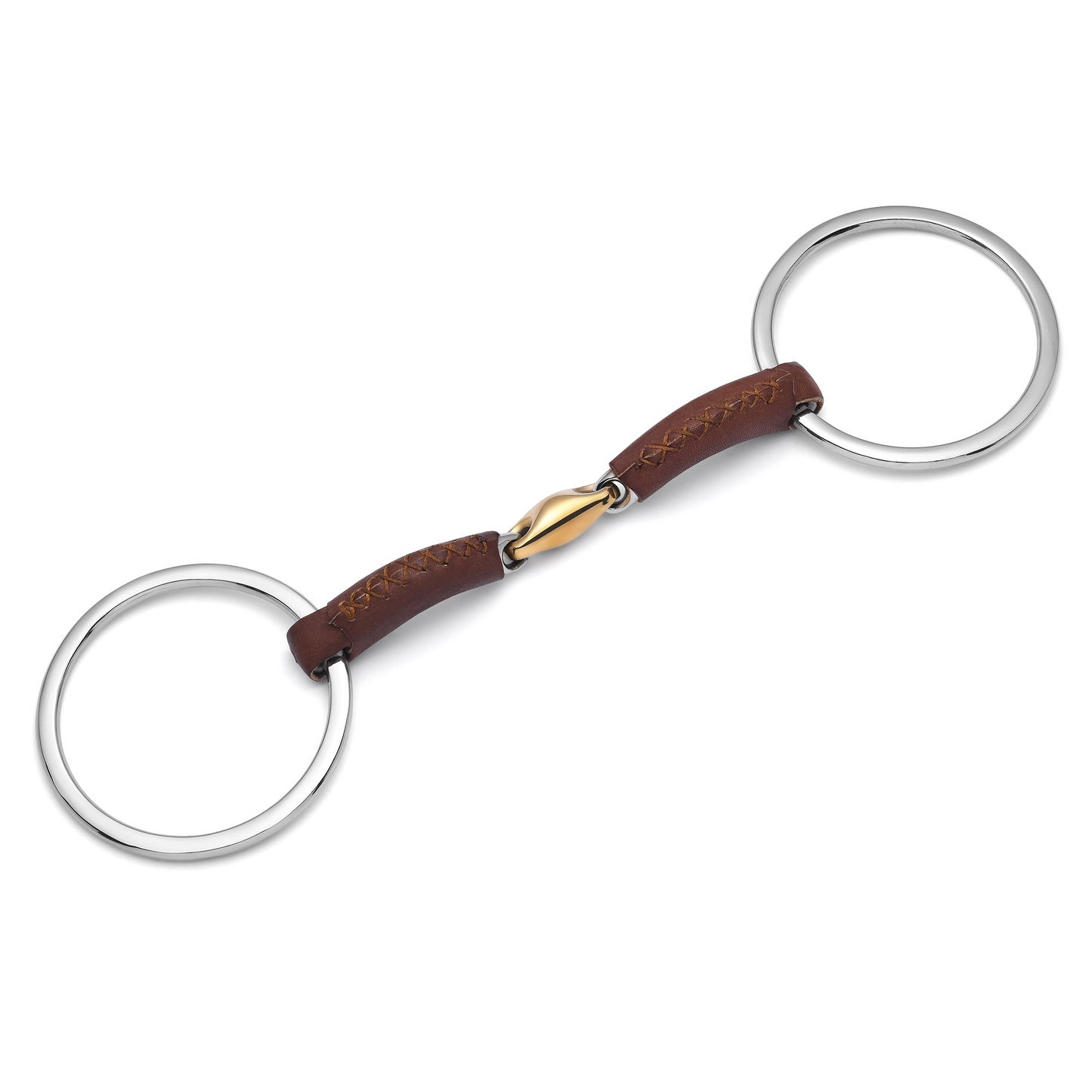 Loose Ring Lozenge Leather Covered Snaffle