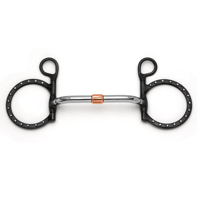Baucher Pivot Cricket Roller Silver Dotted Snaffle