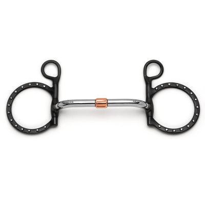 Baucher Pivot Cricket Roller Silver Dotted Snaffle